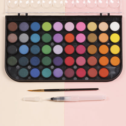 Image of Bulk Watercolor Paint Set Palette Display 