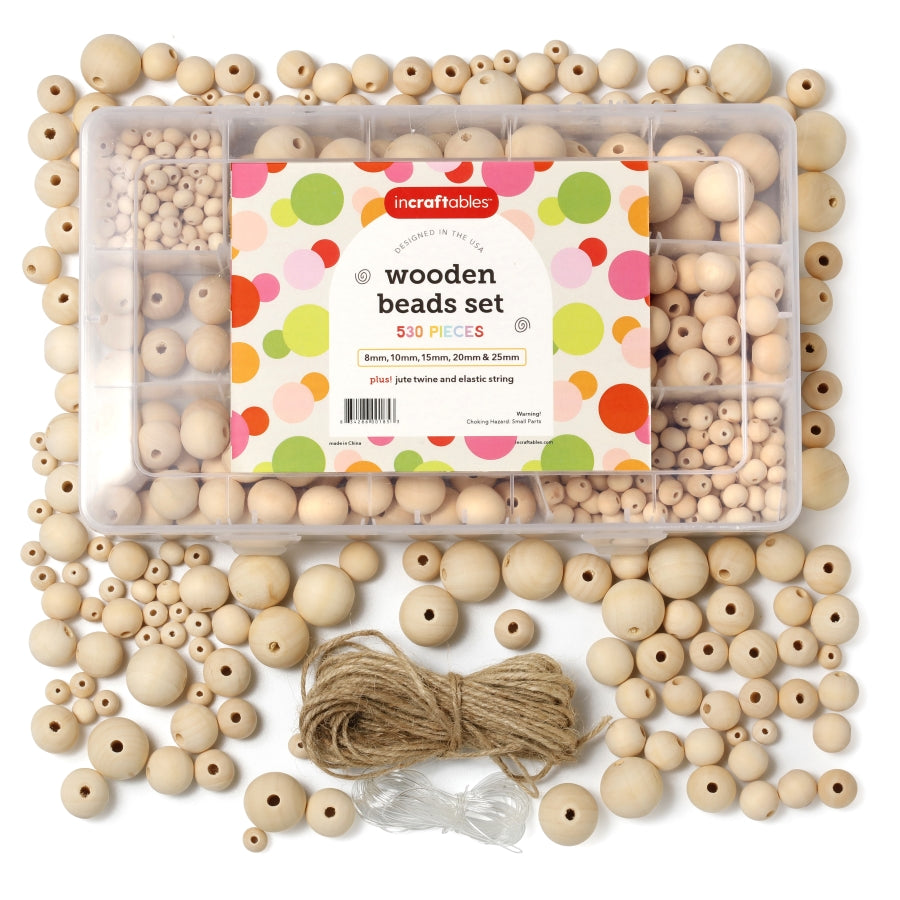 Image of Bulk Wooden Beads Set Overview | Caption-Bulk Wooden Beads Set Overview