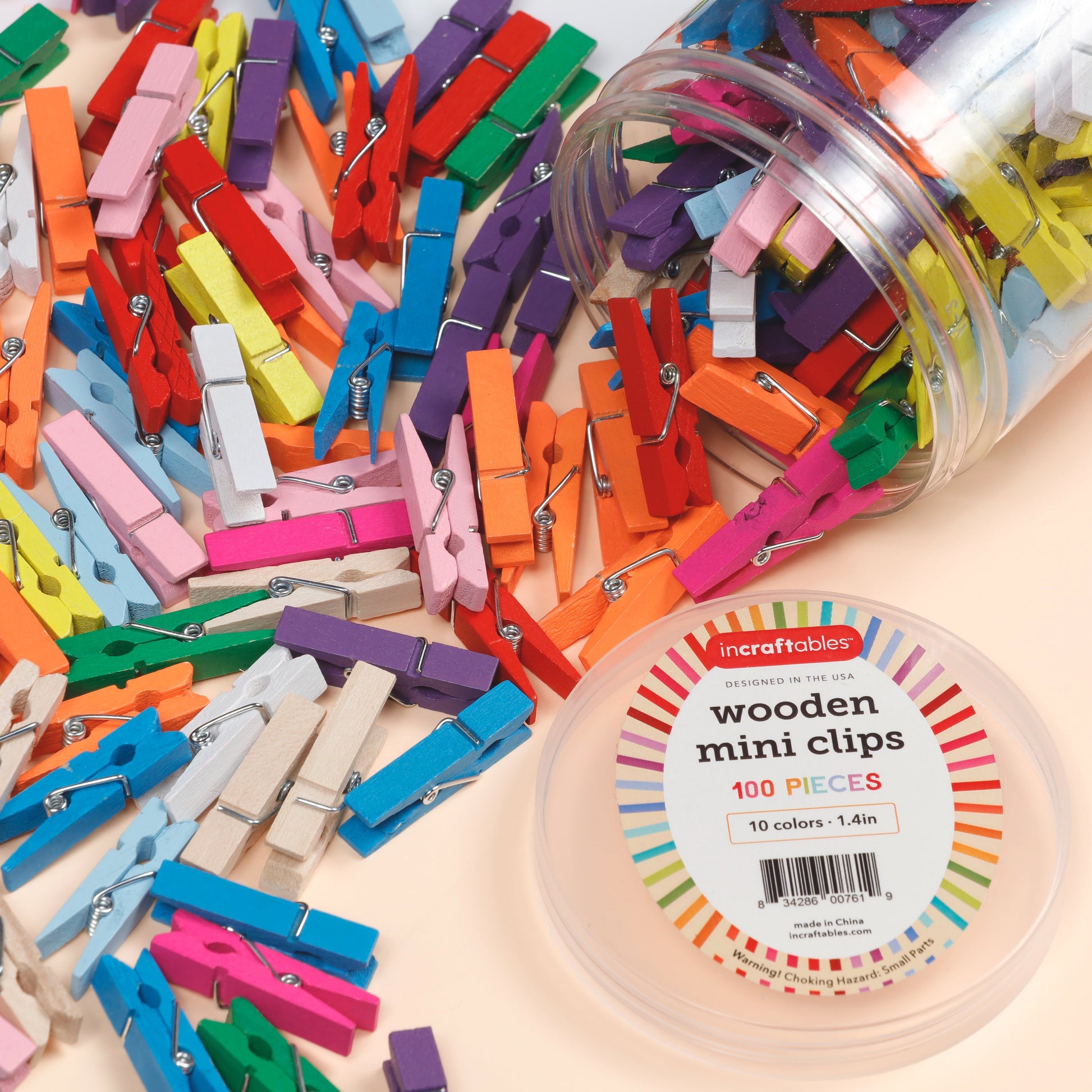 Image of Bulk Wooden Mini Clips in Use