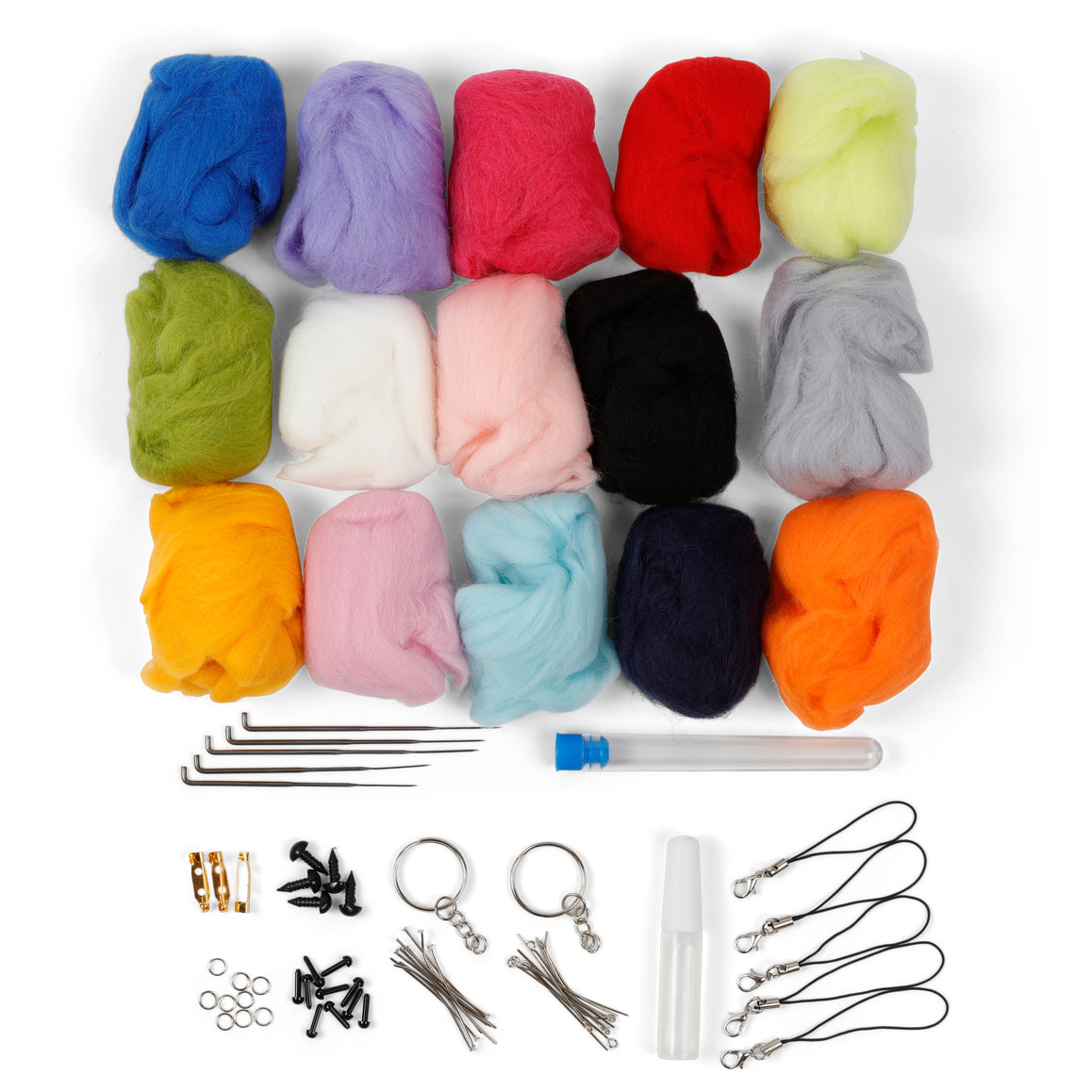 Bulk Wool Roving Kit | 15 Colors | Incraftables