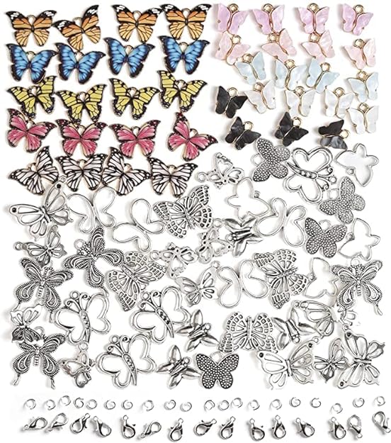 Image of Butterfly Charms in Various Colors and Designs | Caption-Butterfly Charms in Various Colors and Designs
