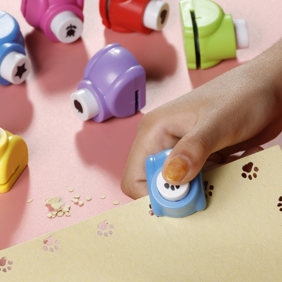 Image of Close-up of Crafting Punches from the Bulk Pattern Scissors Kit