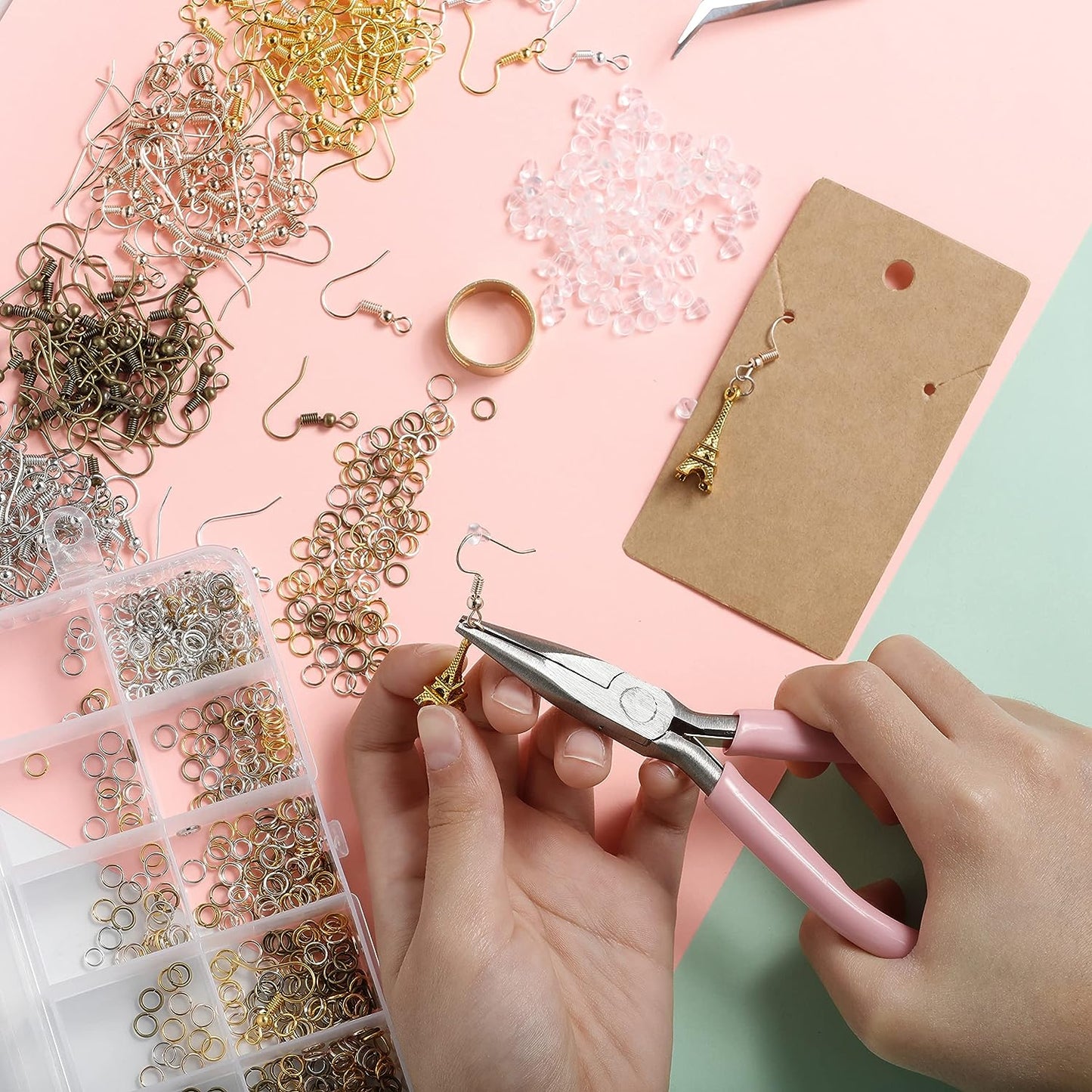 Image of Close-up of Earrings Making Process | Caption-Close-up of Earrings Making Process