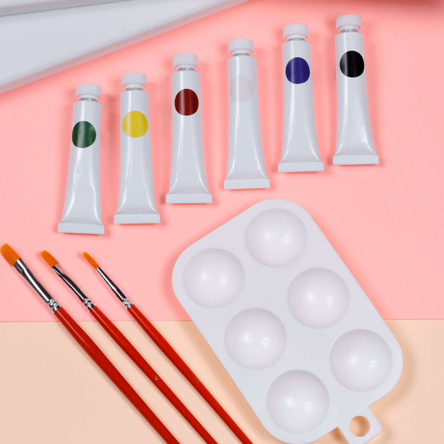 Image of Close-up of Paint Tubes and Brushes | Caption-Close-up of Paint Tubes and Brushes