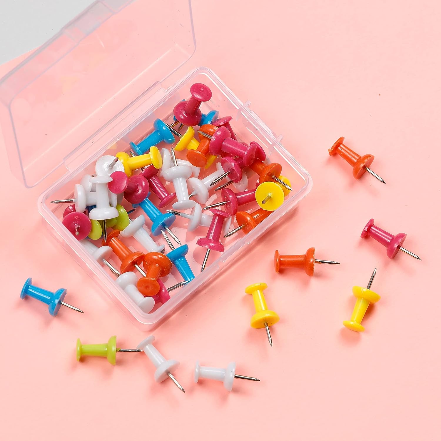 Image of Close-up of Push Pins and Cork Board | Caption-Close-up of Push Pins and Cork Board