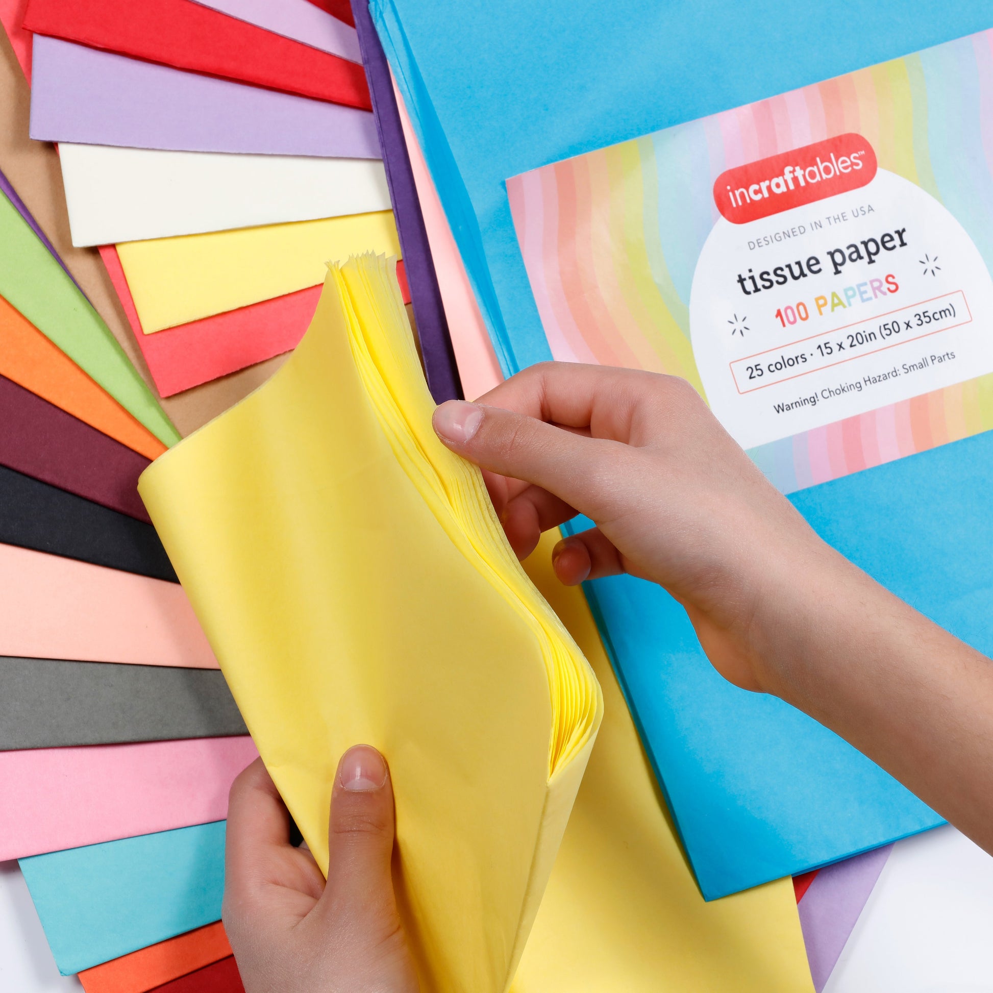 Image of Display of Colorful Craft Tissue Paper | Caption-Display of Colorful Craft Tissue Paper