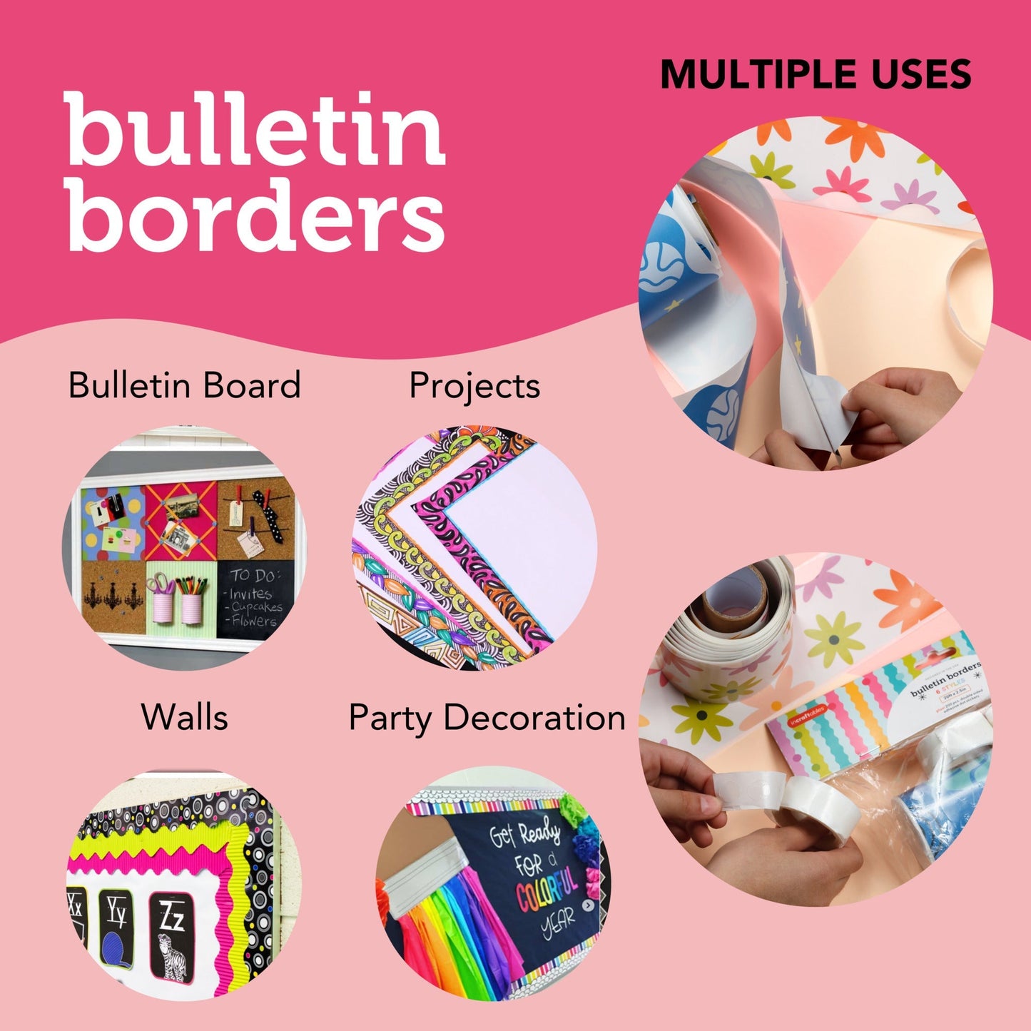 Image of Multiple Uses for Bulk Bulletin Border Stickers | Caption-Multiple Uses for Bulk Bulletin Border Stickers