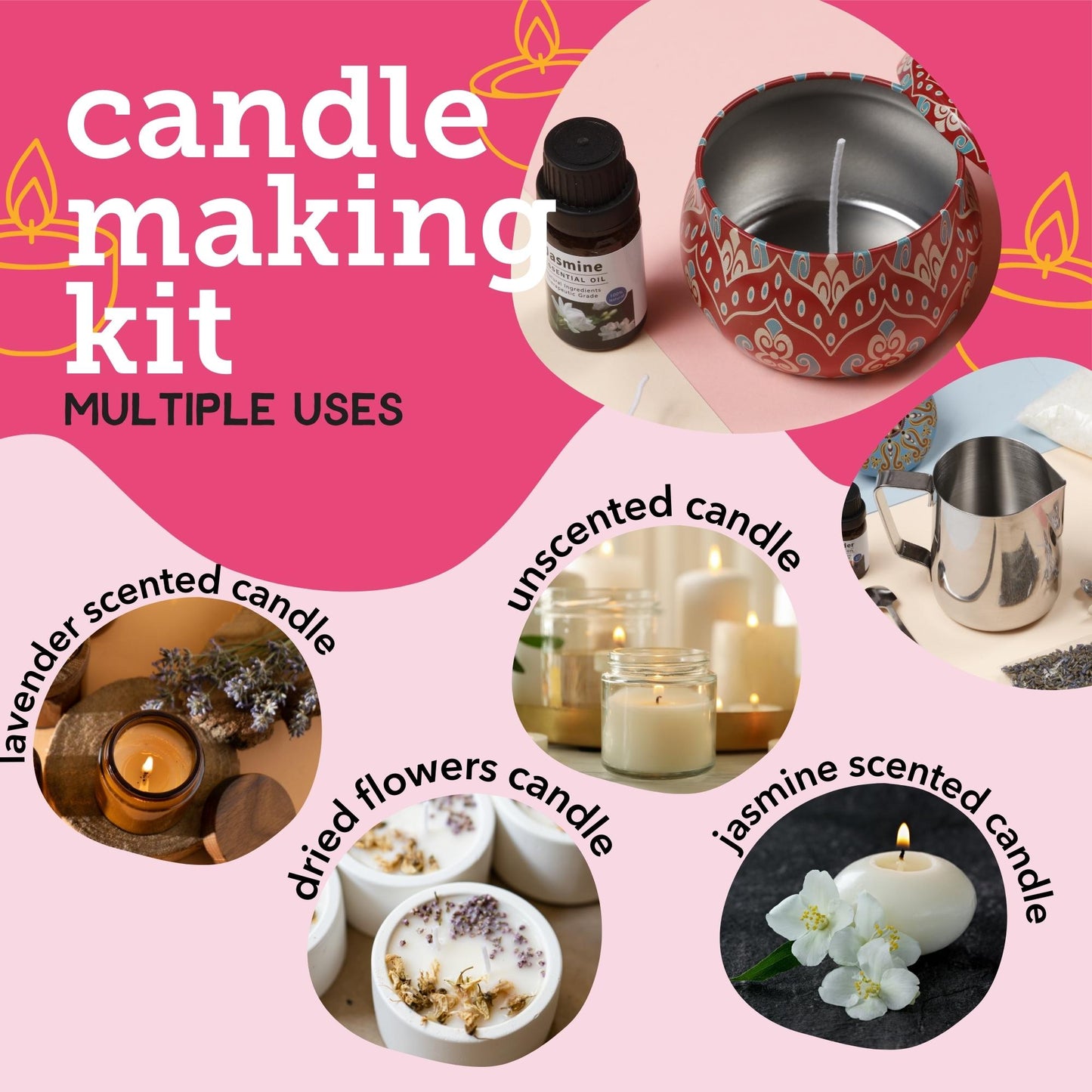Image of Multiple Uses for Bulk Candle Making Kit | Caption-Multiple Uses for Bulk Candle Making Kit