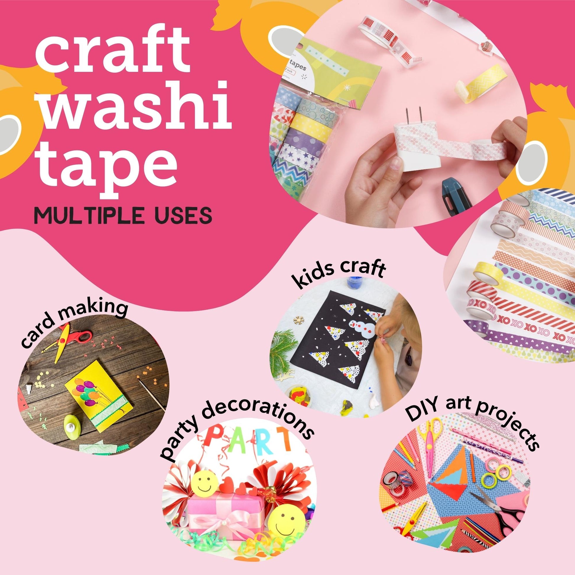 Image of Multiple Uses for Bulk Craft Washi Tape | Caption-Multiple Uses for Bulk Craft Washi Tape