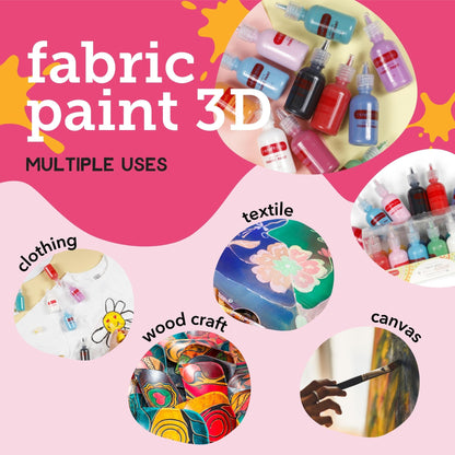 Image of Multiple Uses for Bulk Fabric Paint Set 