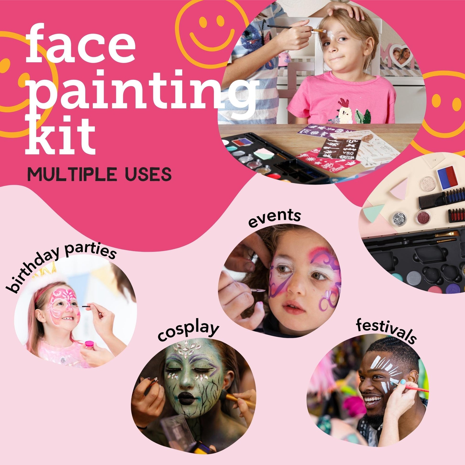 Image of Multiple Uses for Bulk Face Paint Kit