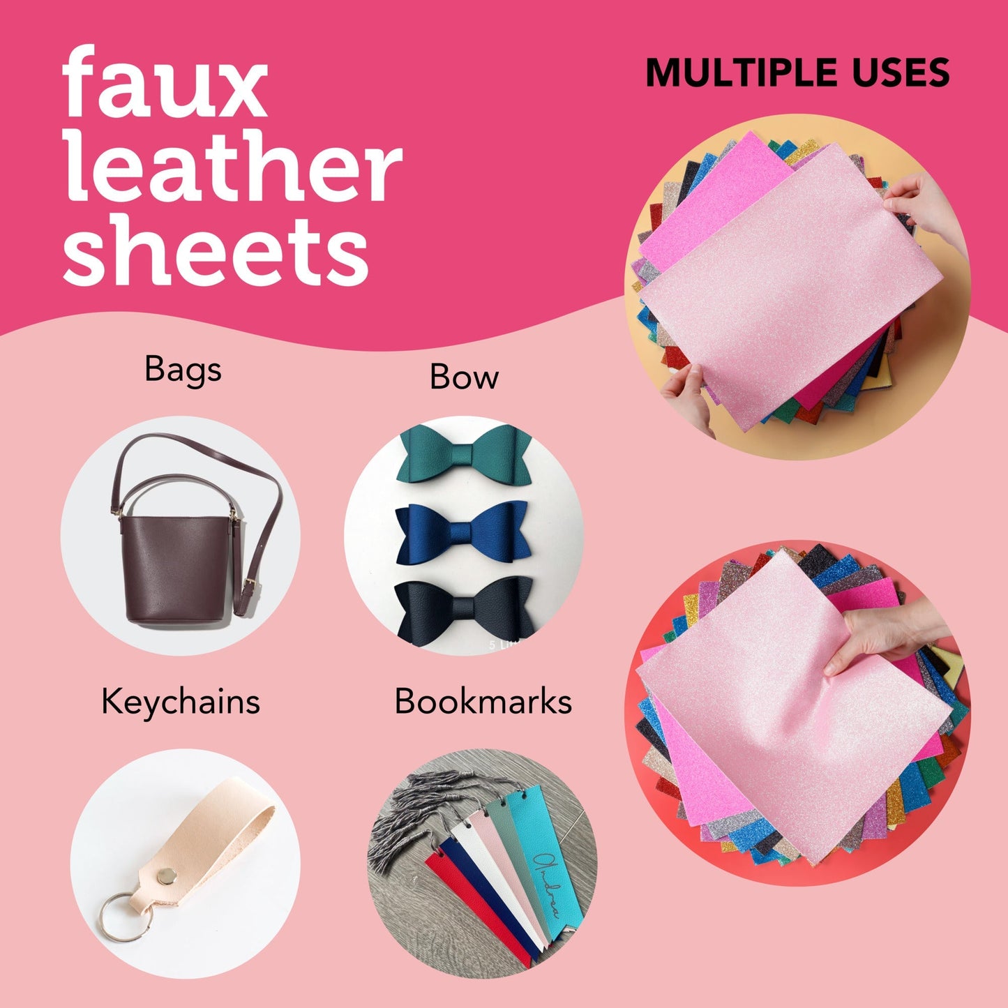Image of Multiple Uses for Bulk Faux Leather Sheets | Caption-Multiple Uses for Bulk Faux Leather Sheets