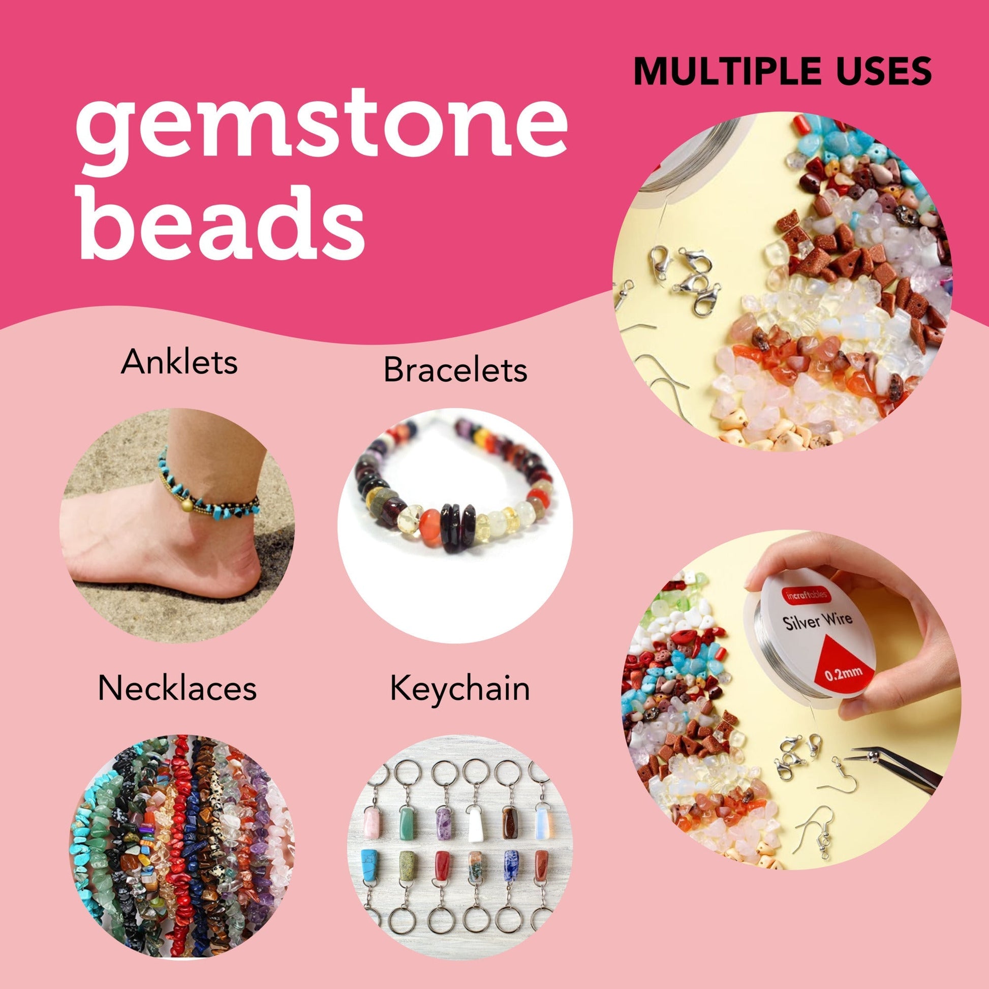 Image of Multiple Uses for Bulk Gemstone Beads | Caption-Multiple Uses for Bulk Gemstone Beads
