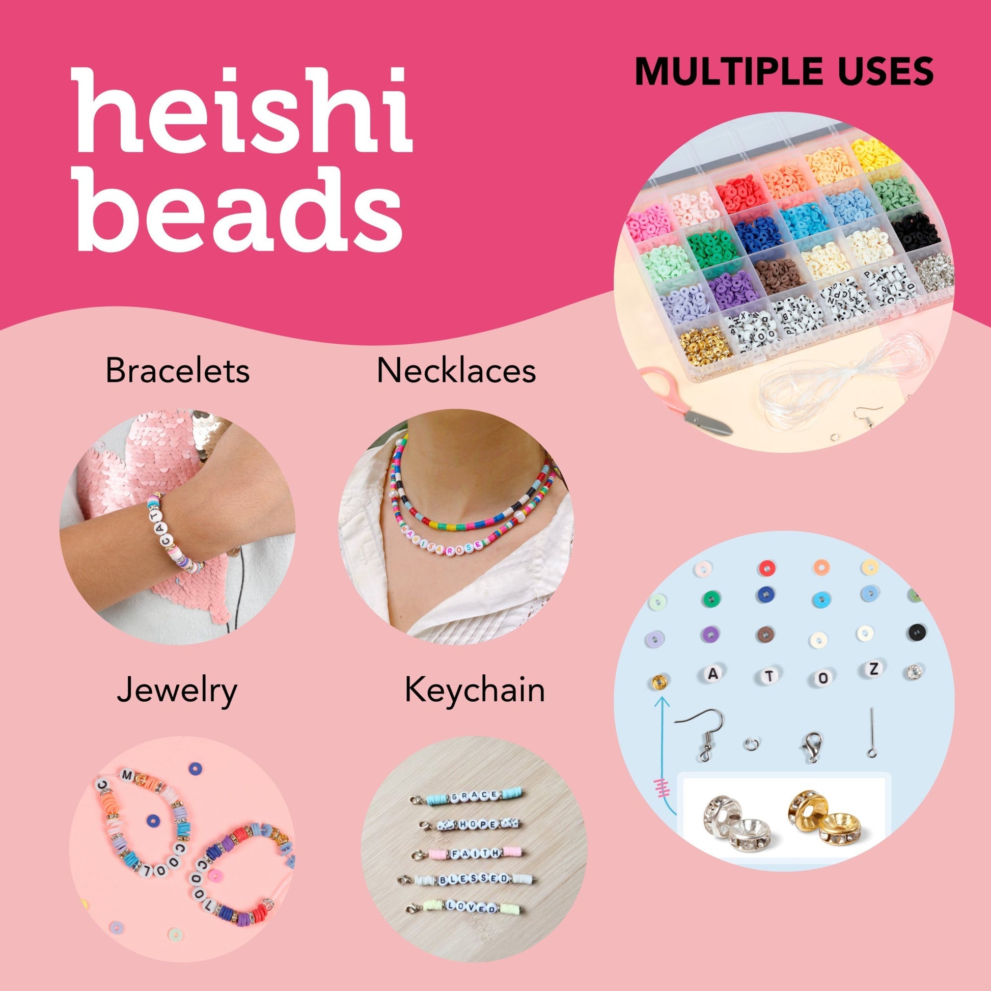 Image of Multiple Uses for Bulk Heishi Beads