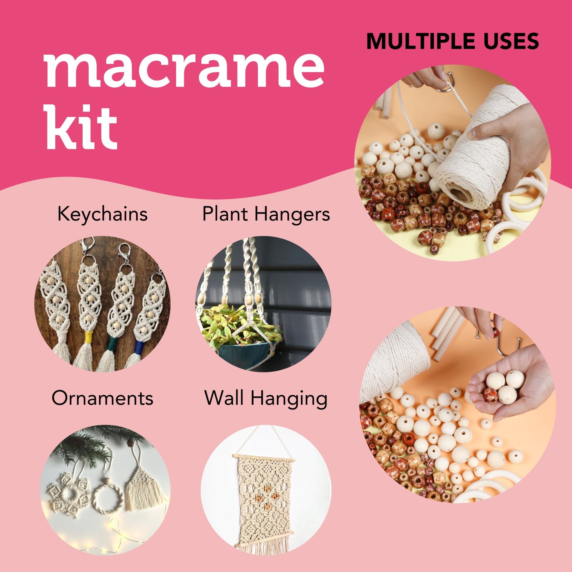 Image of Multiple Uses for Bulk Macrame Kit