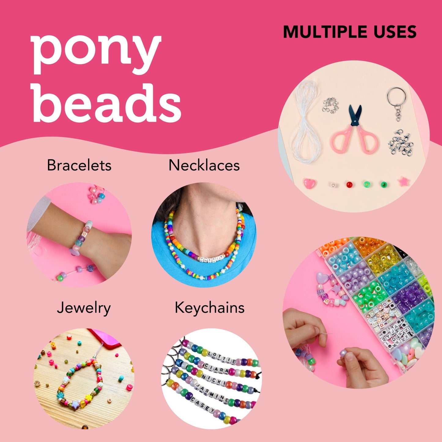 Image of Multiple Uses for Bulk Pony Beads | Caption-Multiple Uses for Bulk Pony Beads
