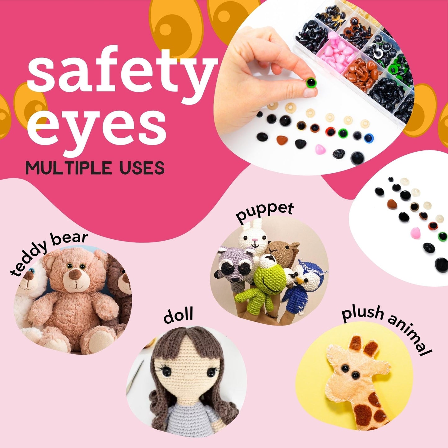 Image of Multiple Uses for Bulk Safety Eyes | Caption-Multiple Uses for Bulk Safety Eyes