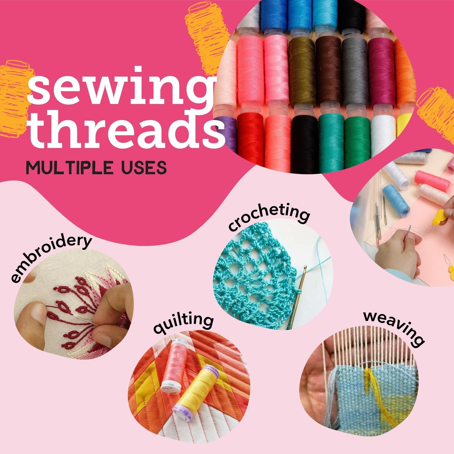 Image of Multiple Uses for Bulk Sewing Threads | Caption-Multiple Uses for Bulk Sewing Threads