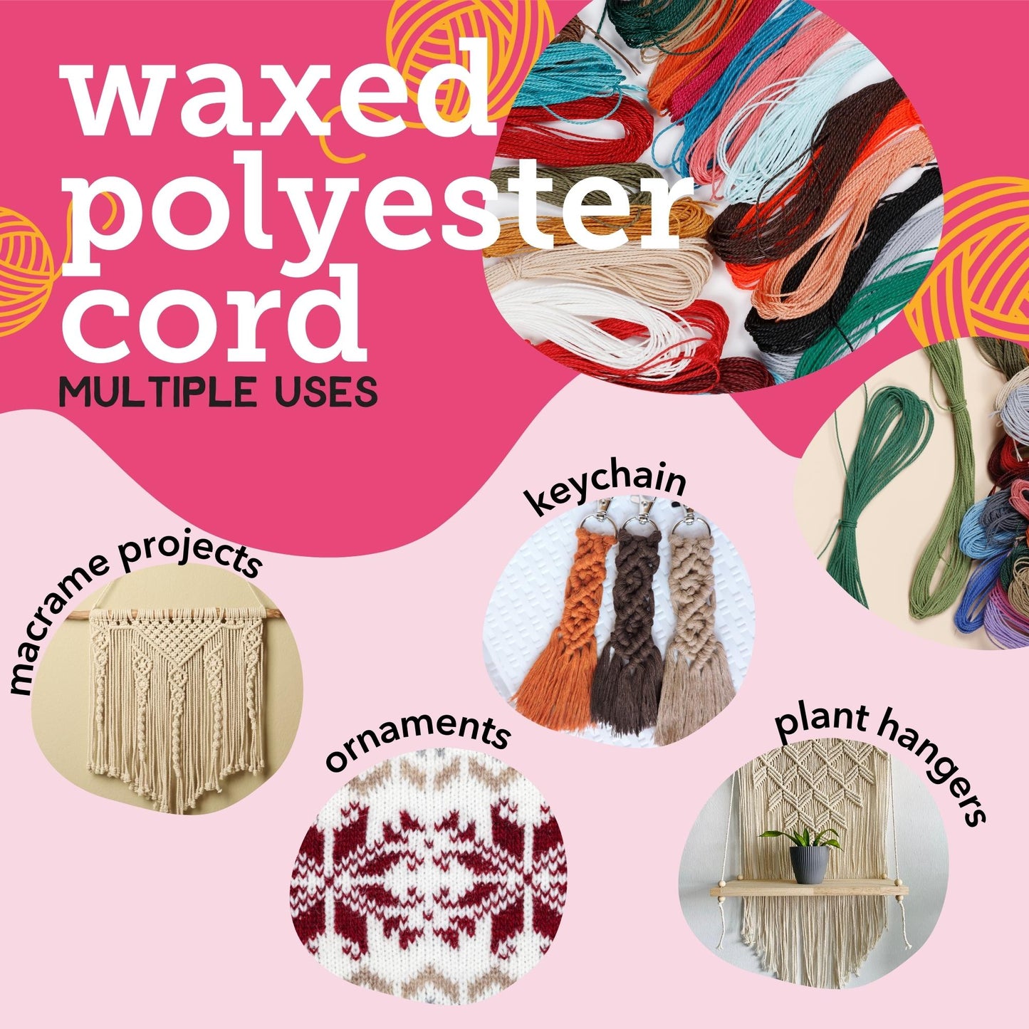 Image of Multiple Uses for Bulk Waxed Polyester Cord | Caption-Multiple Uses for Bulk Waxed Polyester Cord
