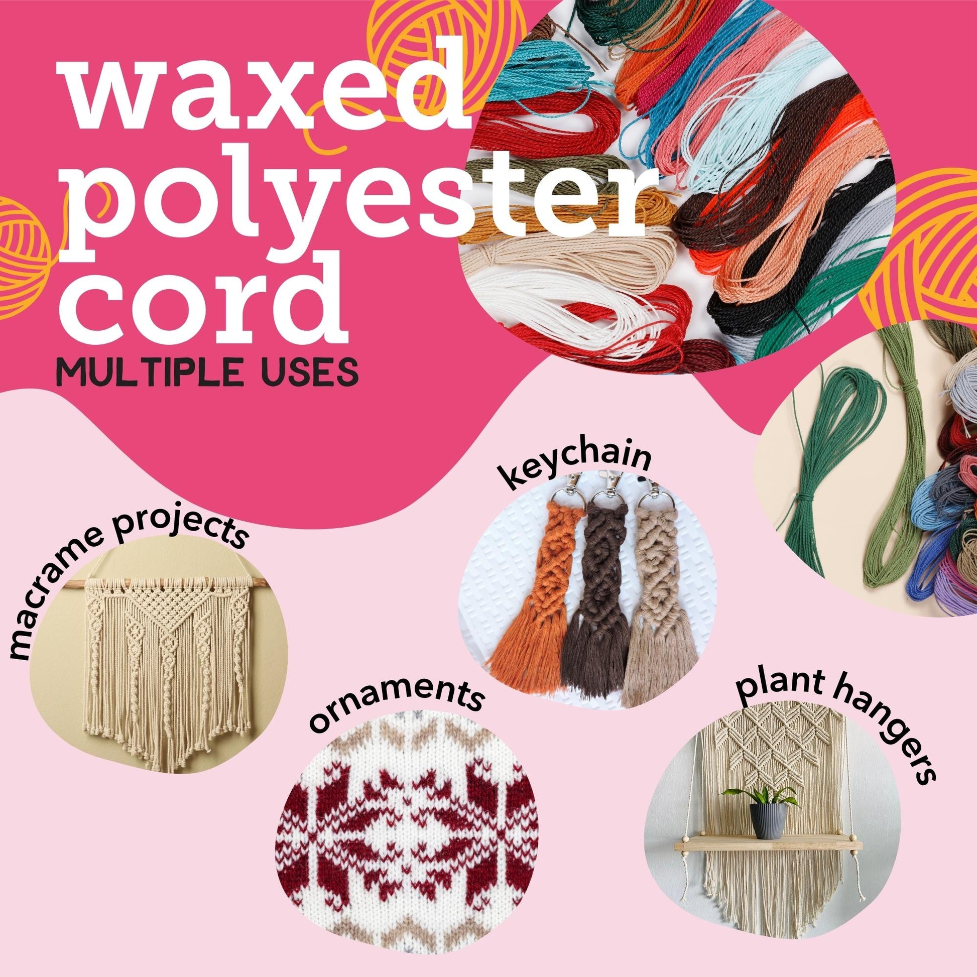 Image of Multiple Uses for Bulk Waxed Polyester Cord | Caption-Multiple Uses for Bulk Waxed Polyester Cord