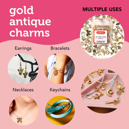 Image of Multiple Uses for the Bulk Gold Charms Set 