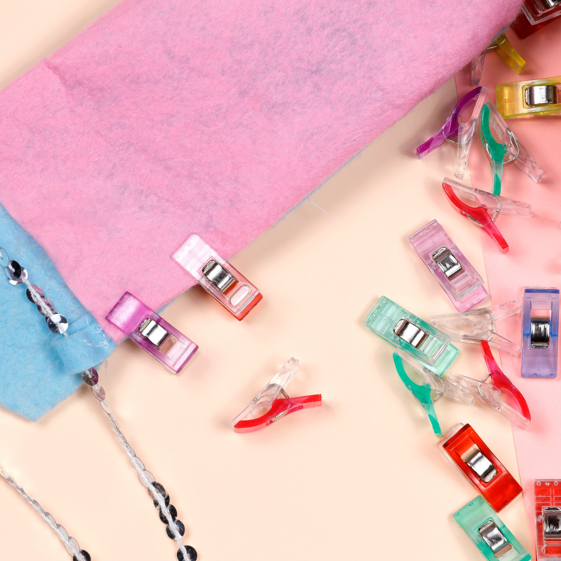 Image of Sewing Clips in Use Close-up