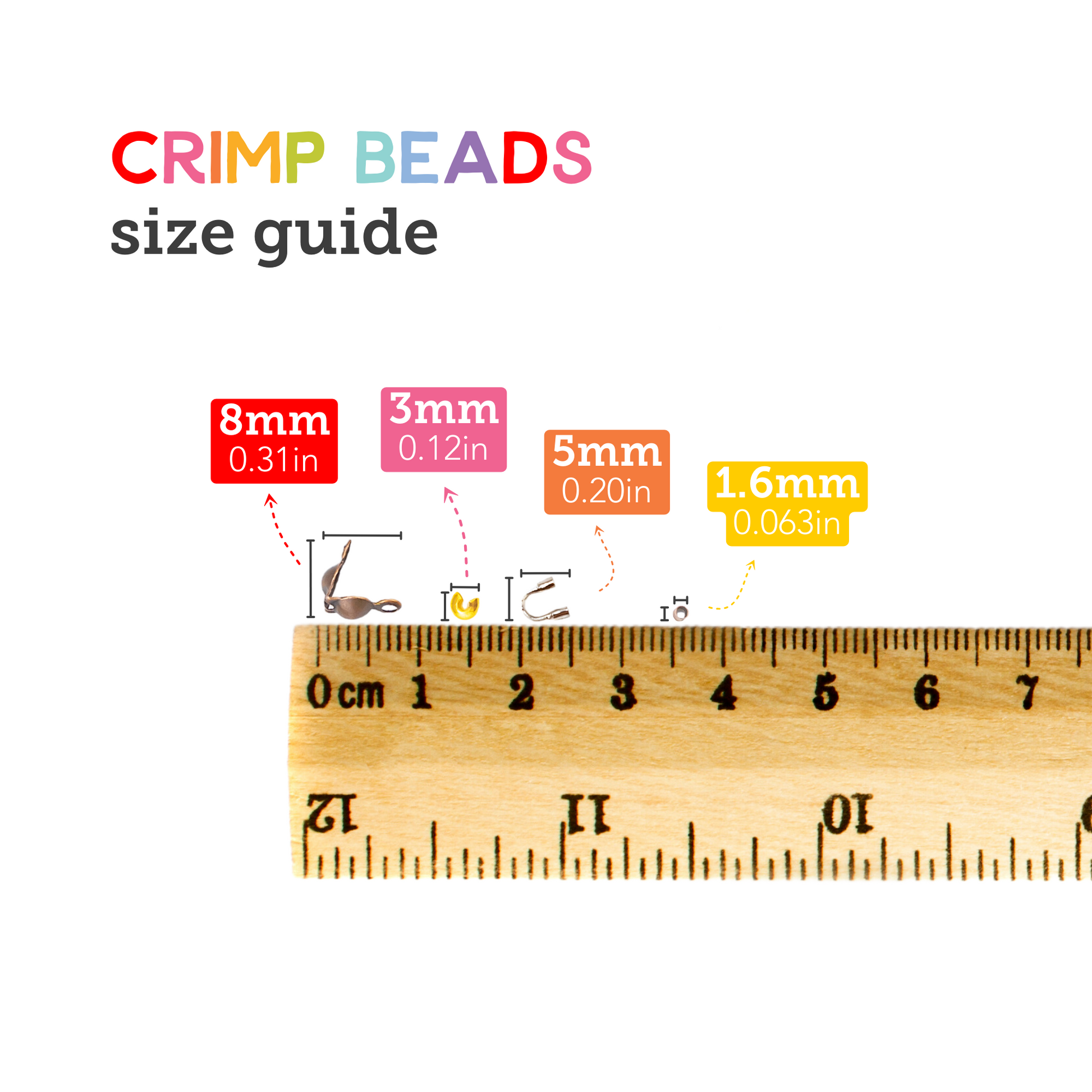 Image of Size Guide for Bulk Crimp Beads