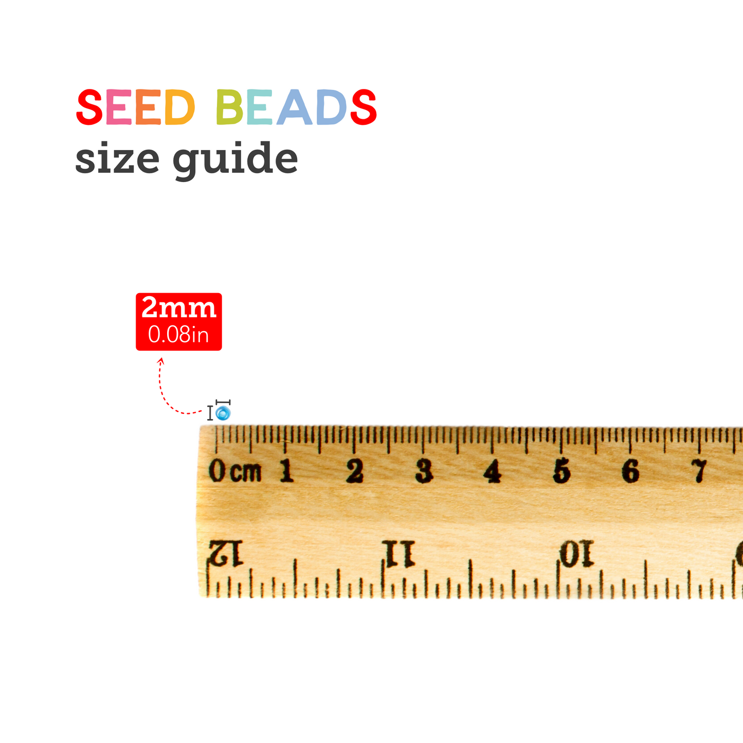 Image of Size Guide for Bulk Seed Beads | Caption-Size Guide for Bulk Seed Beads