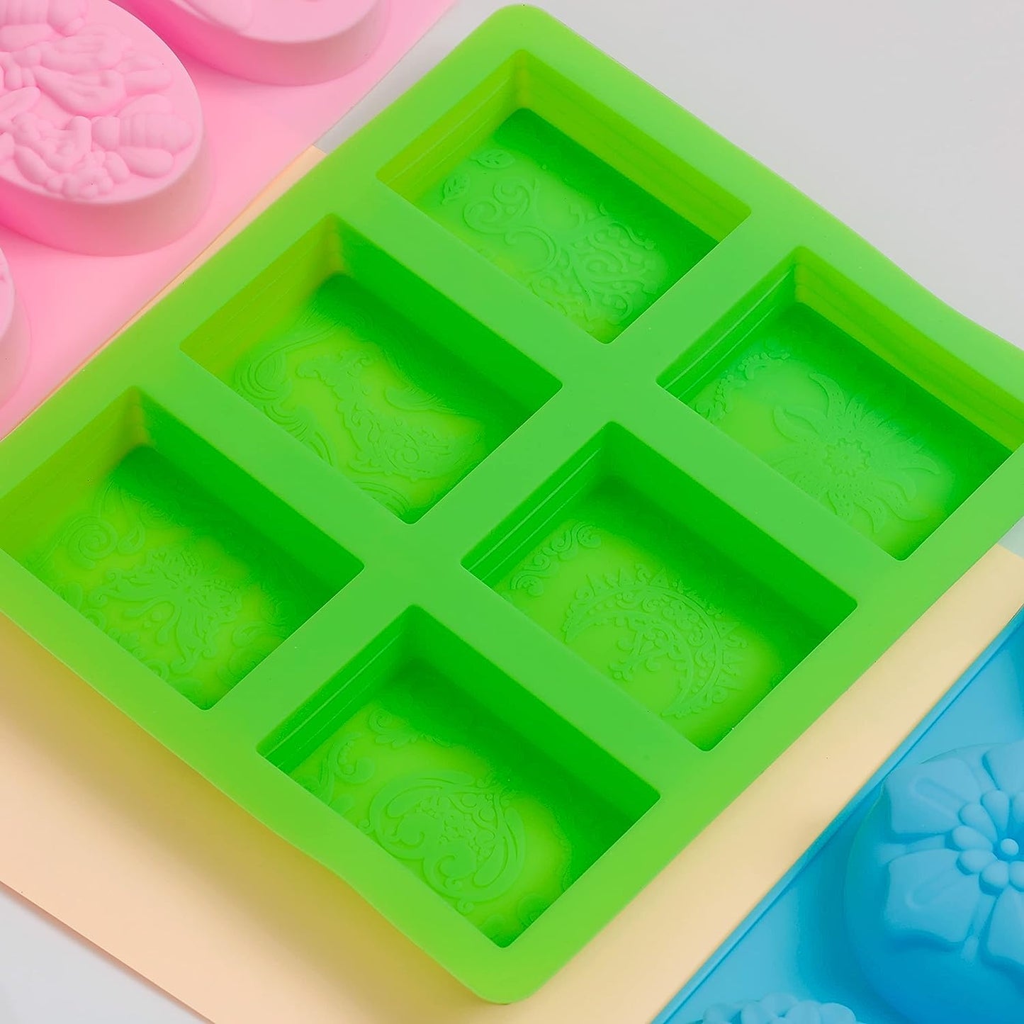 Image of Soap Molds in Use Close-up | Caption-Soap Molds in Use Close-up