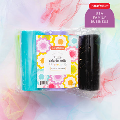 Image of Tulle Fabric Rolls Packaging Close-up 