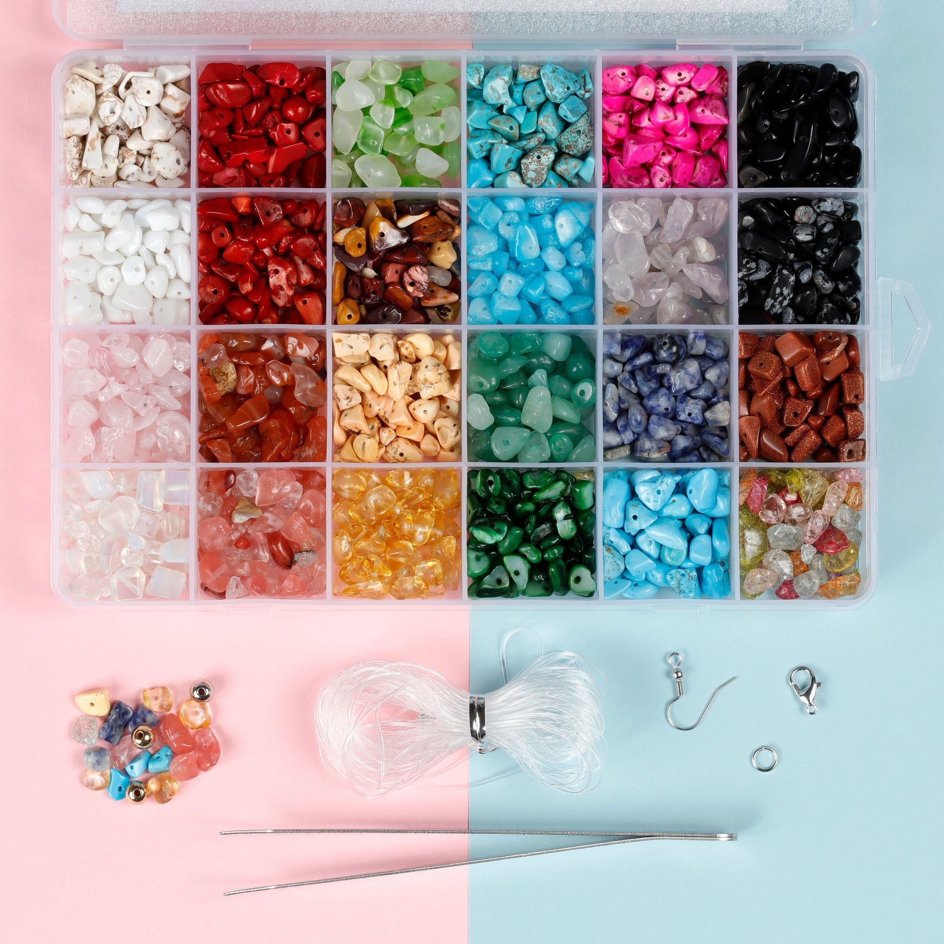 Image of Variety of Gemstone Beads in the Bulk Gemstone Beads