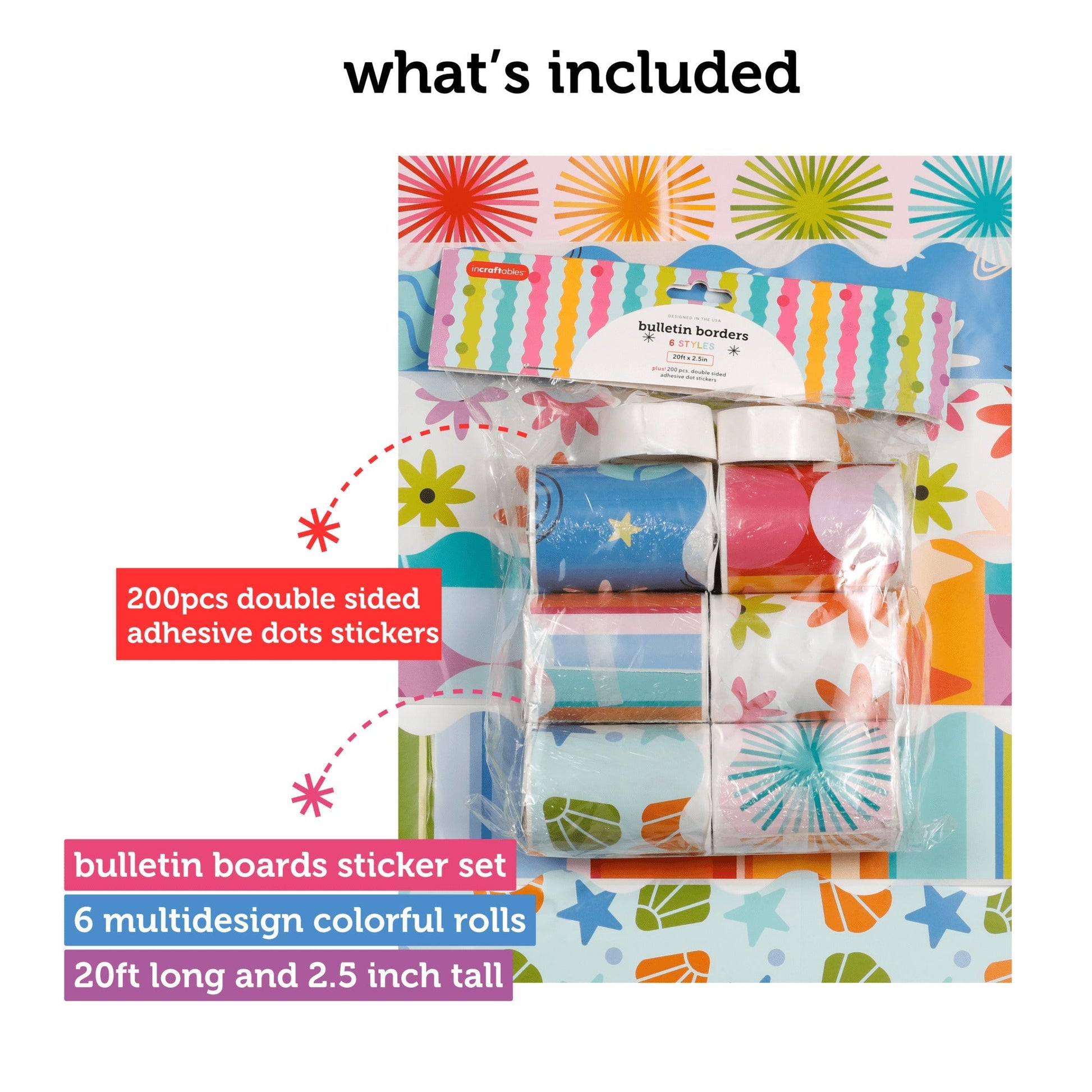 Image of What's Included in the Bulk Bulletin Border Stickers Set | Caption-What's Included in the Bulk Bulletin Border Stickers Set