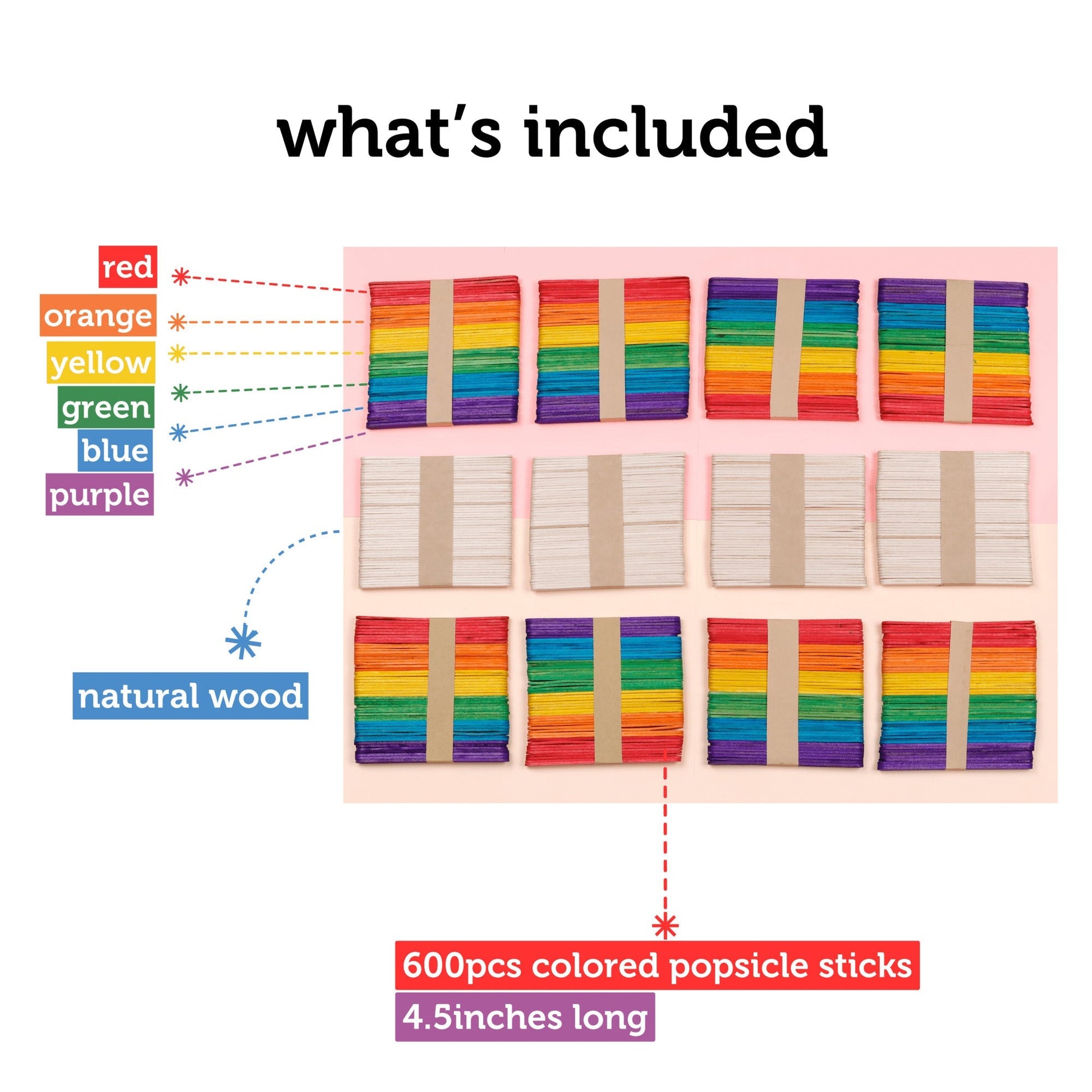 Image of What's Included in the Bulk Craft Sticks Set