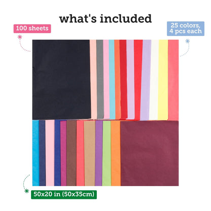 Image of What's Included in the Bulk Craft Tissue Paper Set 