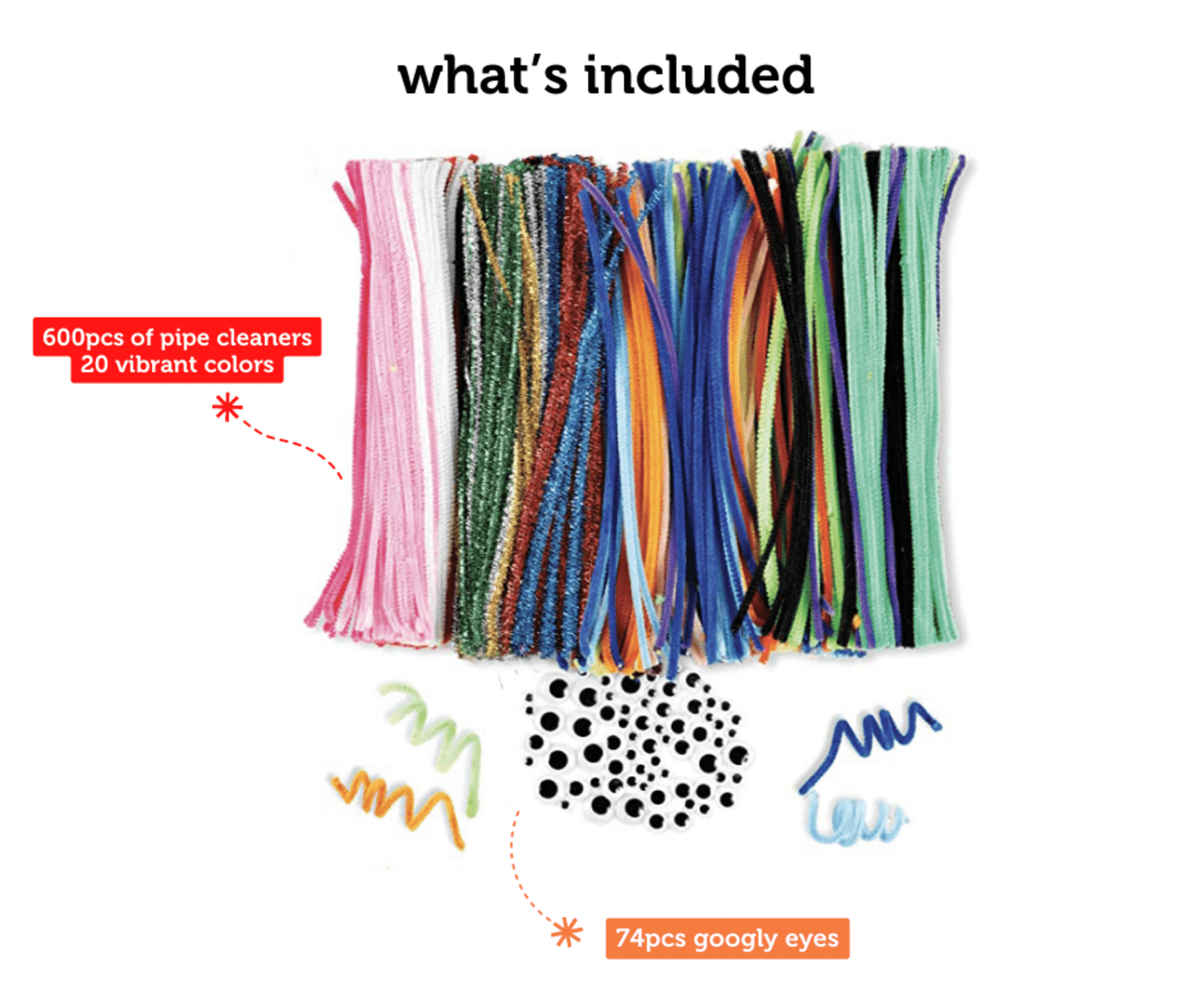 Image of What's Included in the Bulk Pipe Cleaners Set