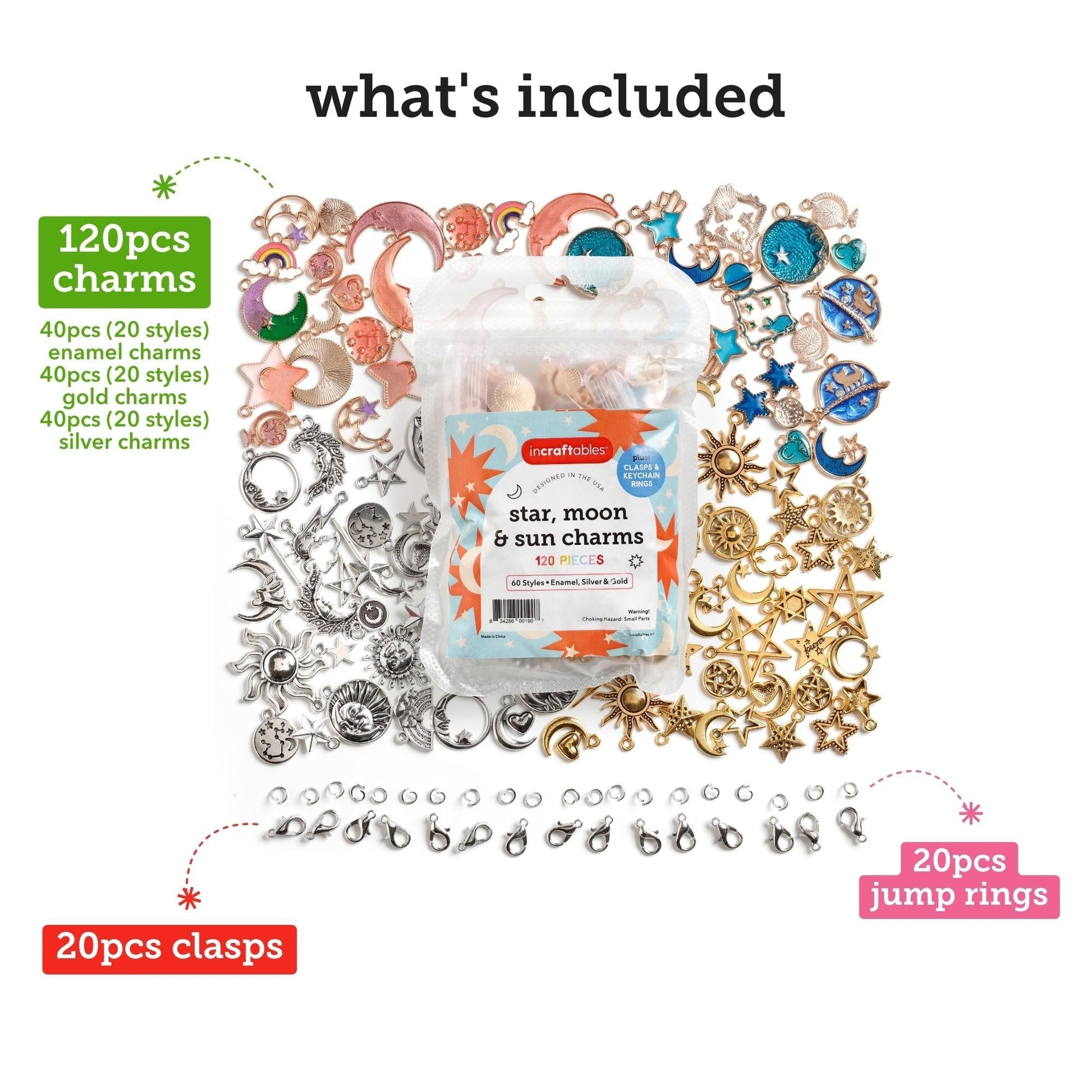 Image of What's Included in the Bulk Star Charms Set | Caption-What's Included in the Bulk Star Charms Set