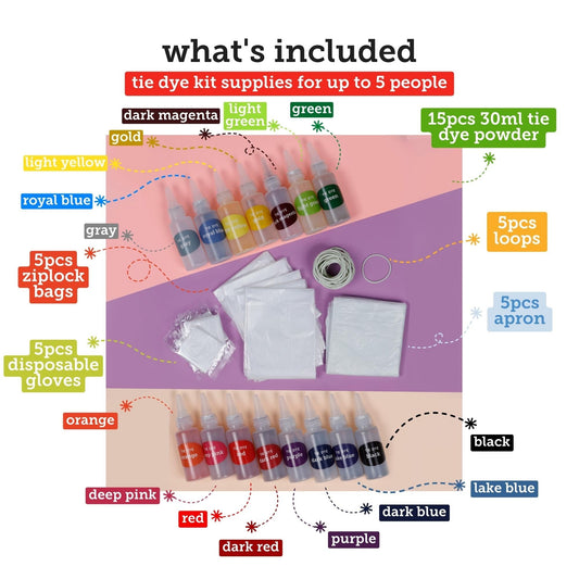 Image of Bulk Tie Dye Set Overview 
