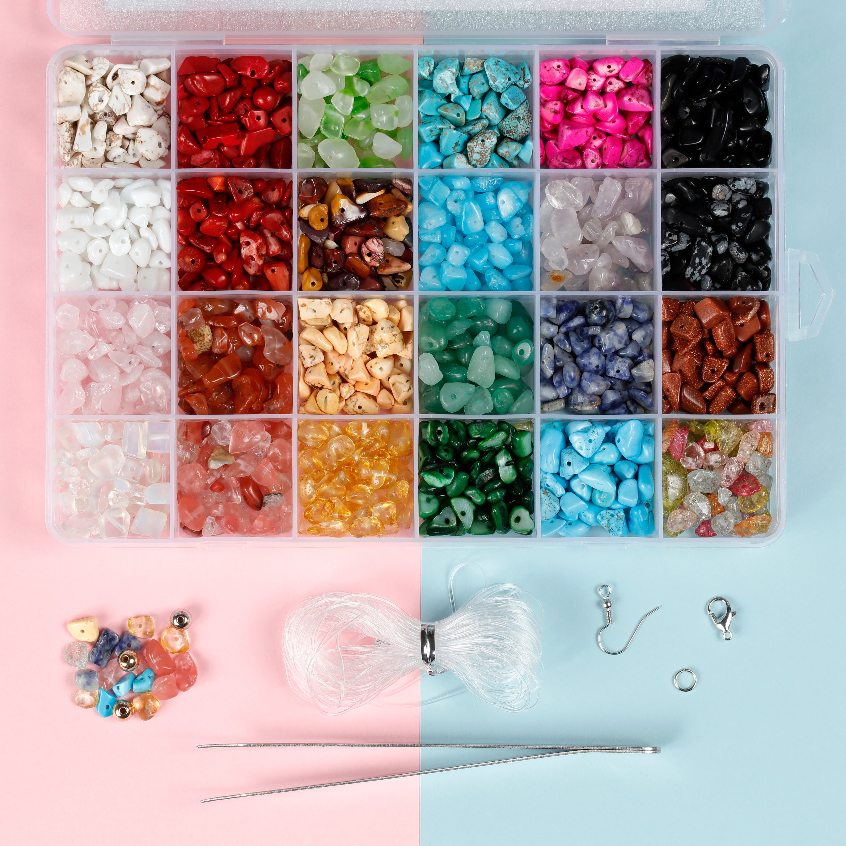 Incraftables 1000pcs Crystal Gemstone Beads for Jewelry Making (24